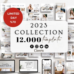 Real Estate Social Media Instagram Bundle , Real Estate Marketing ,Realtor instagram PostTemplate Canva