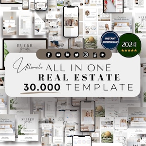Real Estate Template Marketing Reels  Social Media Instagram Bundle ,Realtor instagram PostTemplate Canva