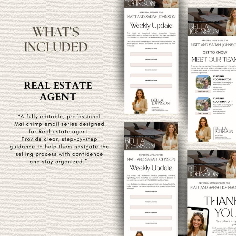 Real Estate Email Drip Campaign Bundle Buyer Seller Lead Email
