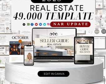 2025 Real Estate Templates, Real Estate Template Bundle, Canva Bundle, Canva Templates, Instagram Templates, Realtor Templates
