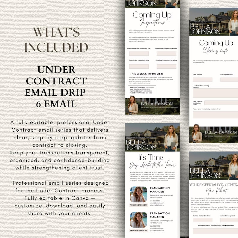 Real Estate Email Drip Campaign Bundle Buyer Seller Lead Email