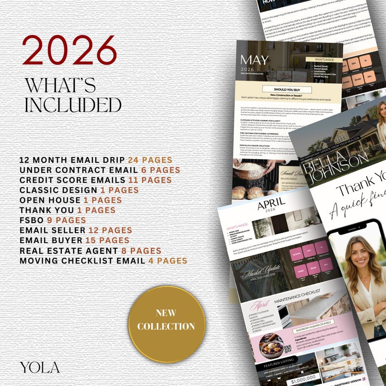 2026 Realtor Email Drip Campaign Bundle Buyer Seller Lead Email