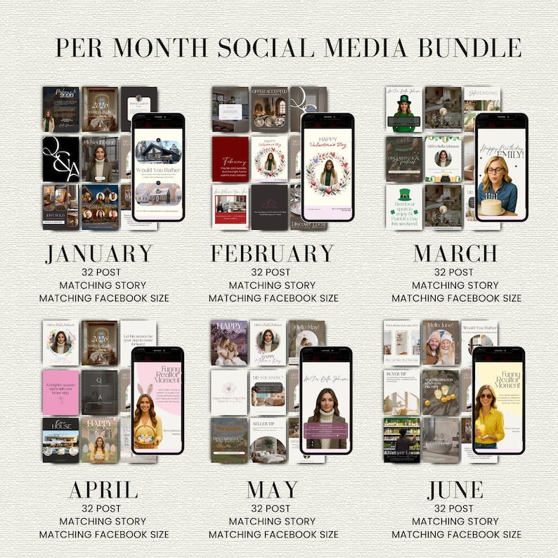Modèle de marketing immobilier, Instagram Offre groupée de médias sociaux pour l'immobilier, Marketing immobilier, Agent immobilier Instagram PostTemplate Canva image 4