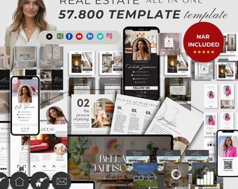 Plantilla de marketing inmobiliario, paquete de Instagram para redes sociales inmobiliarias, marketing inmobiliario, plantilla de publicación de Instagram para agentes inmobiliarios