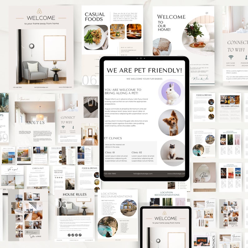 Airbnb Host Bundle Template Welcome Book Airbnb template, Editable Airbnb Signs, Cleaning Checklists, Airbnb Printables, VRBO host bundle image 4