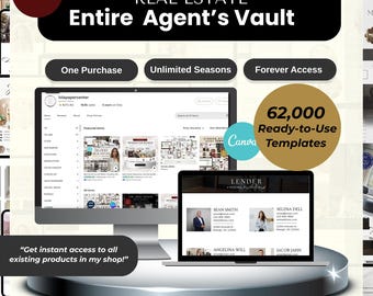 Real Estate The Entire Shop Bundle | Real Estate Marketing Template | Seller Guide | Buyer Guide | Real Estate Newsletter  Social Media Post