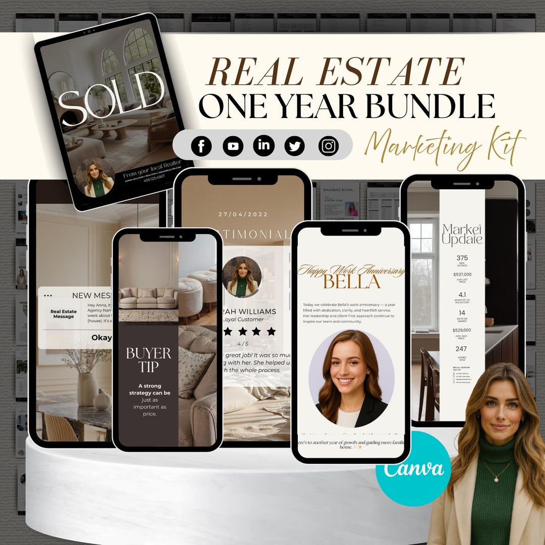 Real Estate Reels Social Media Bundle , Seller Listing Presentation ...