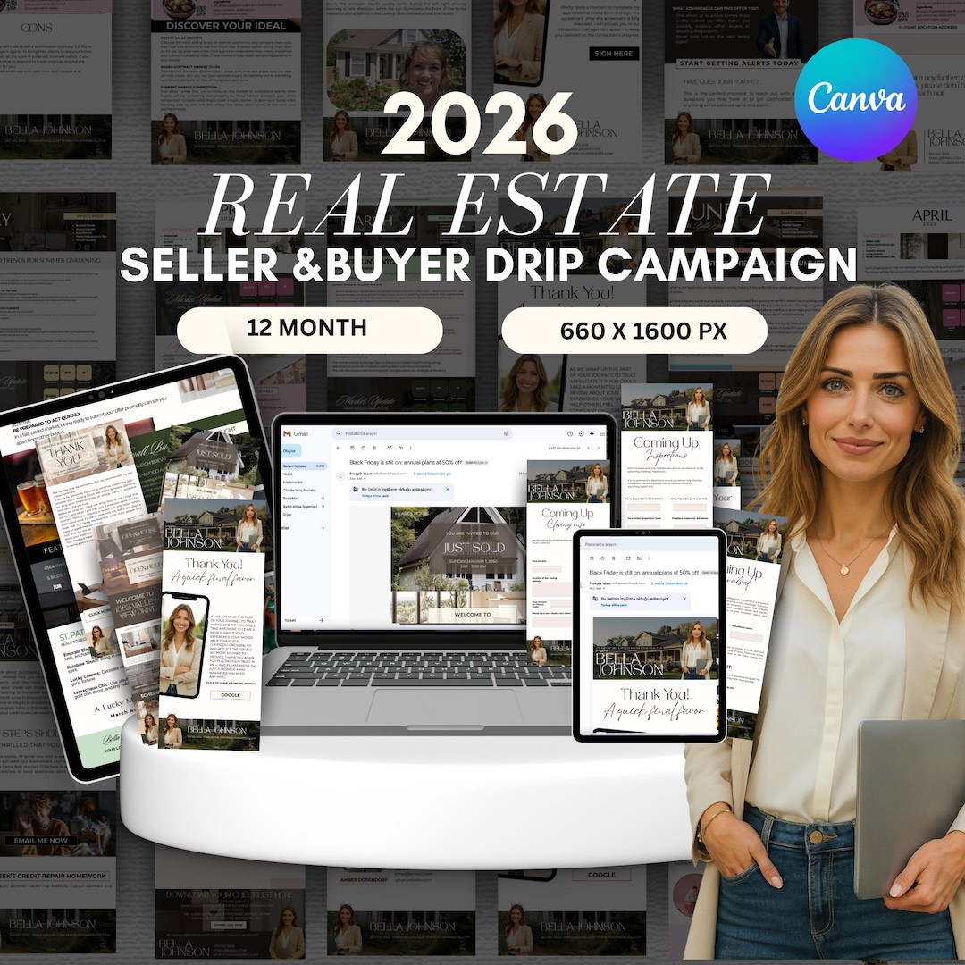 Realtor Seller Buyer Drip Campaign Email Templates & Worksheets