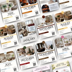 2026  Real Estate Newsletter Bundle Mailler Real Estate Marketing 12 Month Realtor Newsletter  Real Estate Farming Newsletter  Template