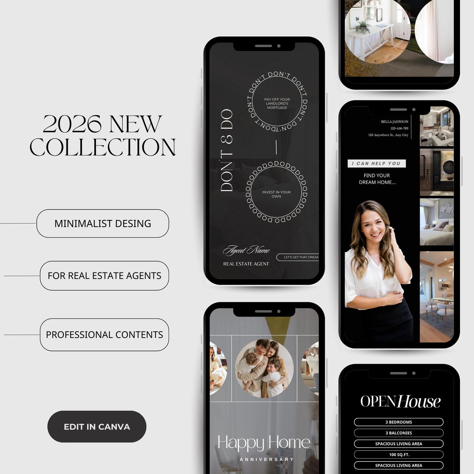Real Estate Reels Template 2026 Marketing Social Media Instagram Bundle ...