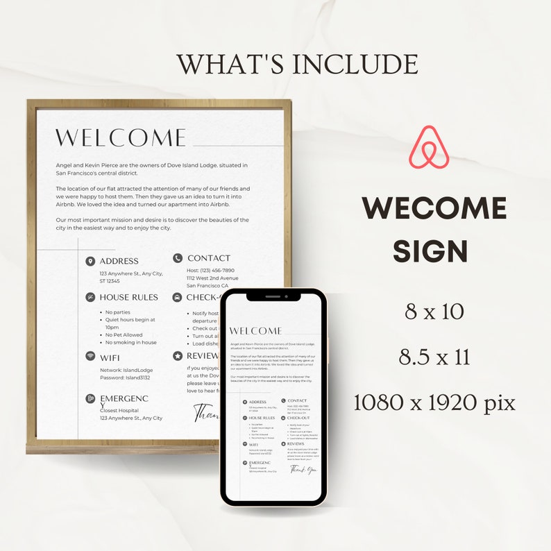 Airbnb Host Bundle Template Welcome Book Airbnb template, Editable Airbnb Signs, Cleaning Checklists, Airbnb Printables, VRBO host bundle image 5