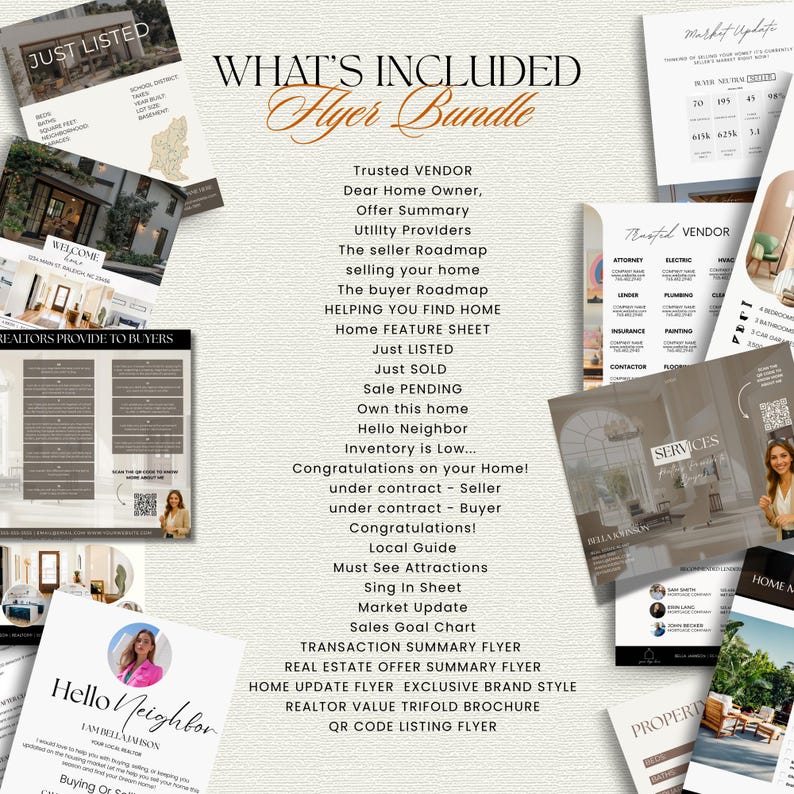 Modèle de marketing immobilier, Instagram Offre groupée de médias sociaux pour l'immobilier, Marketing immobilier, Agent immobilier Instagram PostTemplate Canva image 5