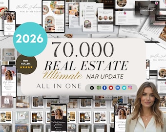 Real estate marketing template  Real Estate Social Media Instagram Bundle , Real Estate Marketing ,Realtor instagram PostTemplate Canva