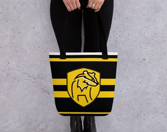 H Wizard House Huffle Tote Bag