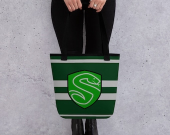 H Wizard House Slyther Tote Bag