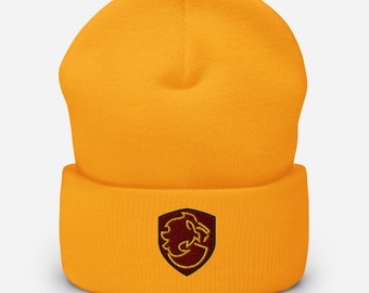 H Wizard House Gryffin Cuffed Beanie