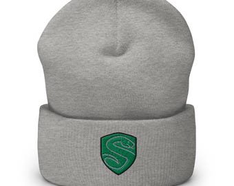 H Wizard House Slyther Cuffed Beanie