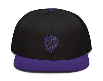 H Wizard House Raven Embroidered Snapback Hat