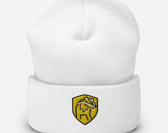 H Wizard House Huffle Cuffed Beanie