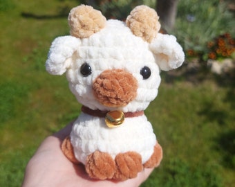 Little Cow Plushie, Cute Mini Cow Crochet Plush, Moochi Tiny Cow, Baby Cow Amigurumi Toy, Little Desk Buddy Cow Plushy, Small Stuffed Animal