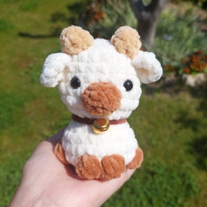 Little Cow Plushie, Cute Mini Cow Crochet Plush, Moochi Tiny Cow, Baby Cow Amigurumi Toy, Little Desk Buddy Cow Plushy, Small Stuffed Animal