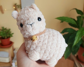 Crochet Llama Plushie, Baby Llama Amigurumi, Super Soft and Chubby Crochet Toy, Stuffed Animal Plushie, Desk Buddy, Cute Small Plushie Toy