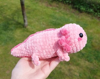 Cute Axolotl Crochet Plushies, Colorful Axolotl Plush Amigurumi Toy, Desk Buddy, Crochet Stuffed Animal, Chubby Kawaii Axolotl Plush, Custom