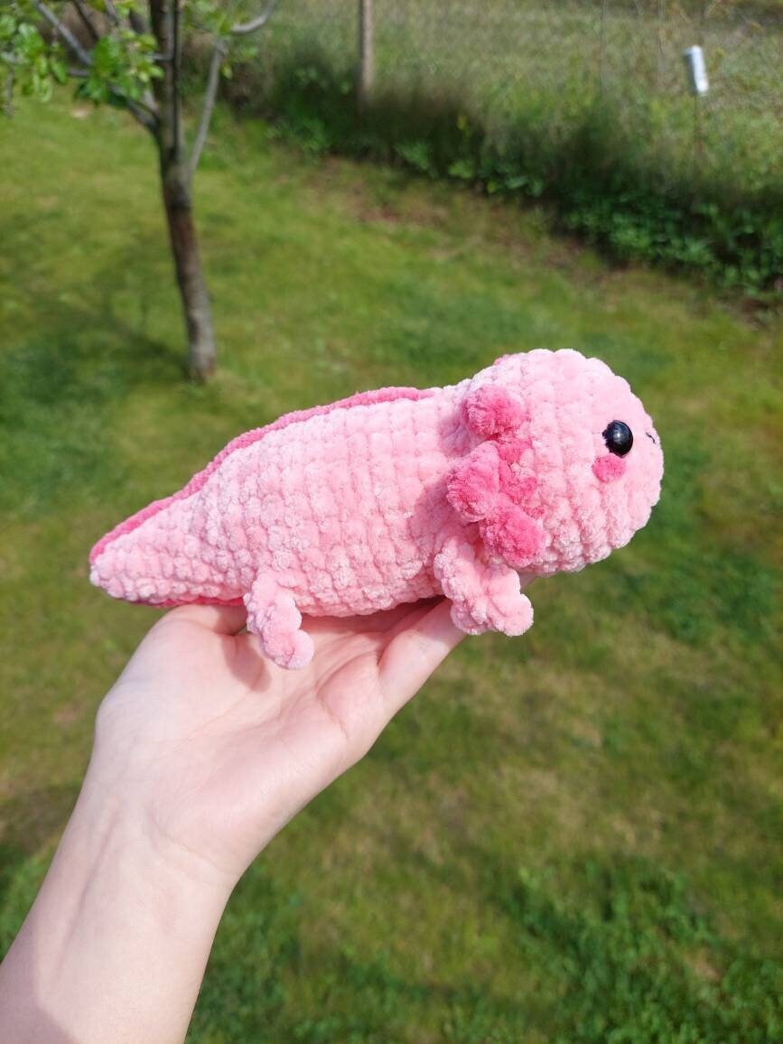 Cute Axolotl Crochet Plushies, Colorful Axolotl Plush Amigurumi Toy, Desk Buddy, Crochet Stuffed Animal, Chubby Kawaii Axolotl Plush, Custom