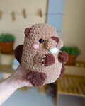 Crochet Beaver Plush, Amigurumi Beaver, Chubby Beaver Stuffed Toy, Cute Crochet Animal, Crocheted Plush, Beaver Stuffed Animal product logo