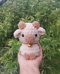 Little Fluffy Cow Plushie, Cute Mini Cow Crochet Plush, Moochi Tiny Cow, Baby Cow Amigurumi Toy, Desk Buddy, Highland Cow, Stuffed Animal product logo