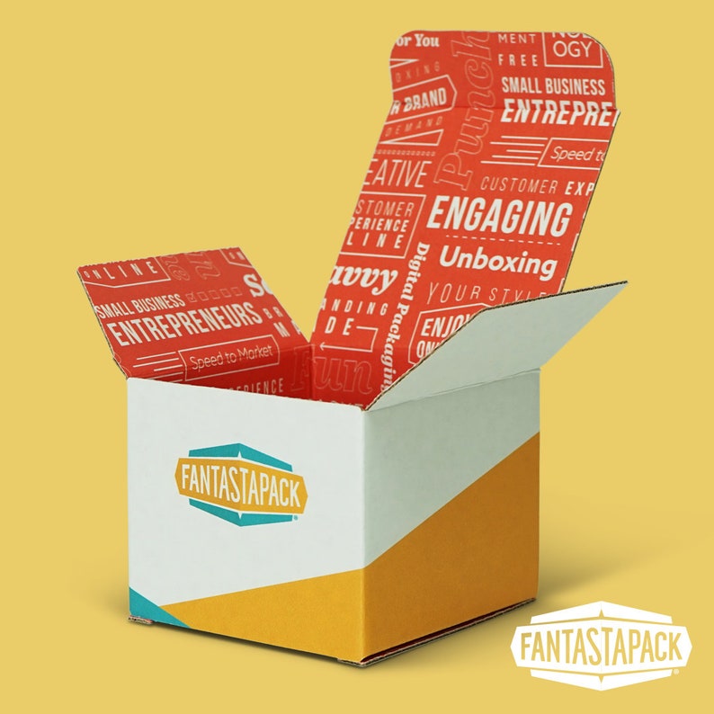 STE Custom Boxes 4x4x4, Full-color, Use Your Own Design on Premium ...