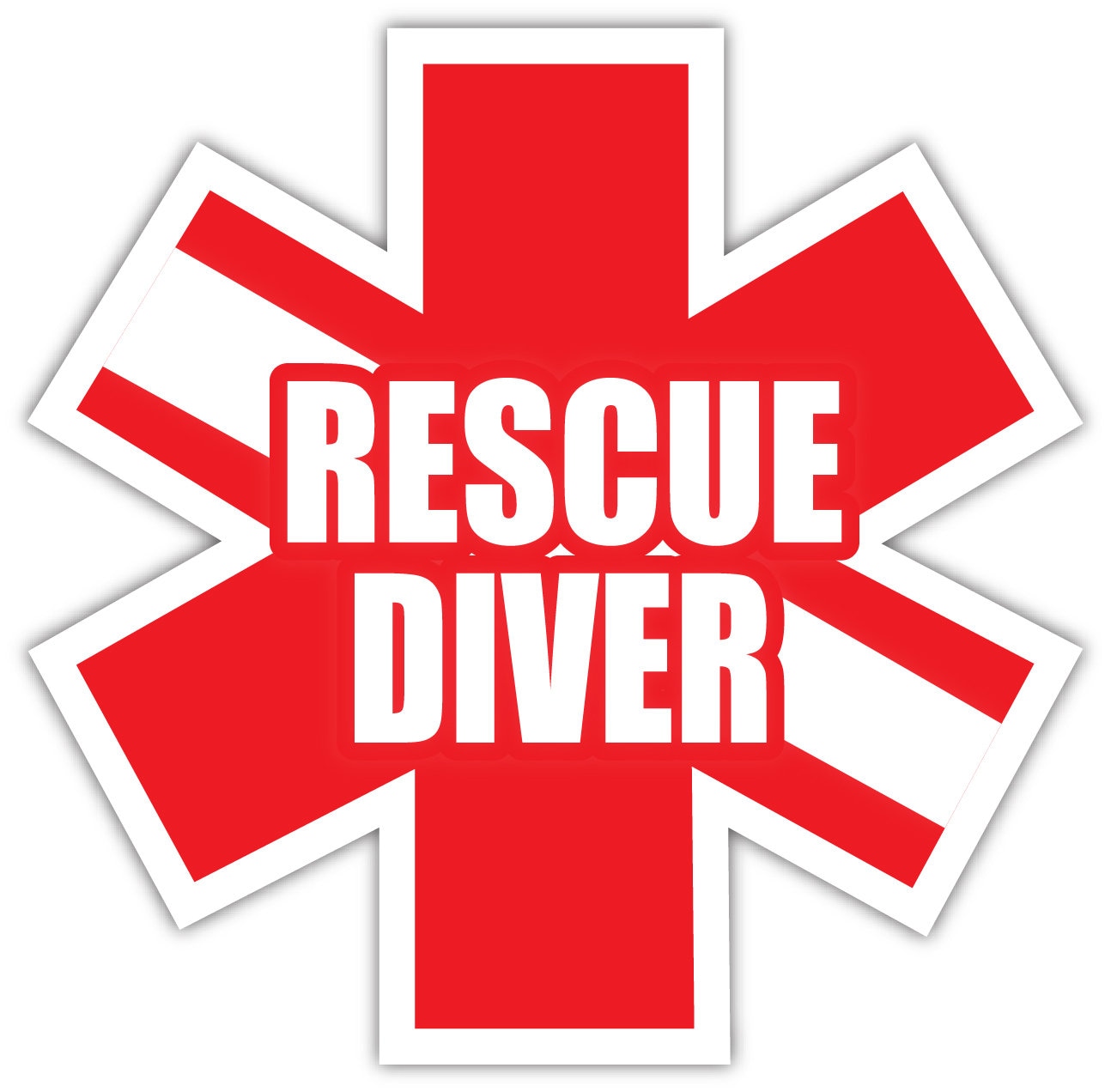 Rescue Diver Dive Diving Flag Logo Vinyl Sticker Decal Car Etsy