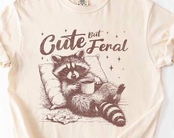 Comfort Colors® Raccoon Shirt, 90s Y2K Retro Vintage Graphic Tee, Funny Shirt, Trendy Shirt, Silly Shirt, Unisex Shirt, Gift for Him or Her