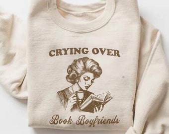 Funny Book Lover Meme Sweatshirt, Trendy Booktok Reader Graphic Pullover, 90s Y2K Vintage Unisex Crewneck, Oversized Mens Womens Sweater