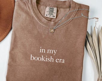 Comfort Colors Shirt In My Bookish Era, Cute Book Club Shirt For Women, Cozy Reader Tshirt, Booktok Gift, Bookworm Shirt, Library Gift