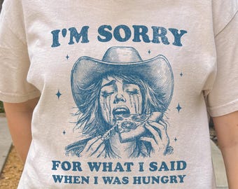 Funny Shirt, Cowgirl T-Shirt, Pizza Lovers Gift, 90s Y2K Retro Vintage Graphic Tee, Trendy Shirt, Meme Shirt, Unisex Adult Tee, Gift For Her