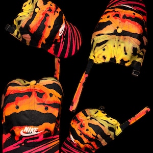 Fire time - custom - 1 of a kind- Hand reverse dyed cap