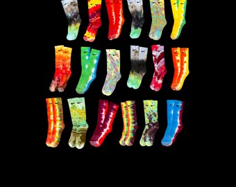 Chaleur estivale 2024 - Pack de 3 saveurs saisonnières - Personnalisation - Chaussettes Nike DriFit tie-dye