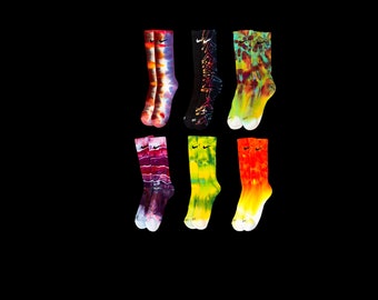 Zomerhitte 2024 - 3-pack seizoenssmaken - Op maat gemaakt - Nike DriFit tie-dye sokken met ronde hals