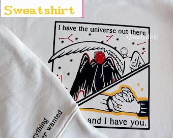 Felpa di Good Omens, fanart di Crowley e Aziraphale, regalo per gli amanti degli Ineffable Husbands