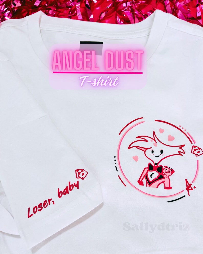 Camiseta fanart hazbin hotel angel anthony huskerdust