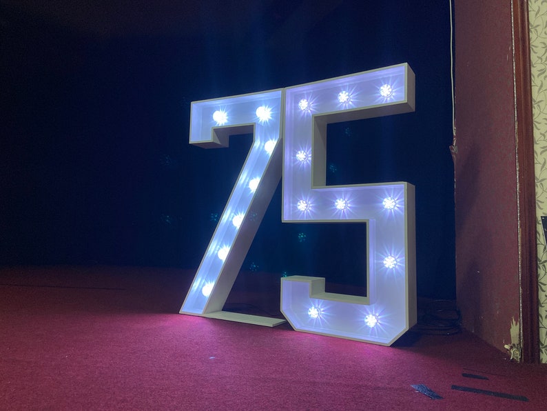 4FT Giant Light up Numbers for HIRE Contact Us Now to Reserve Etsy UK