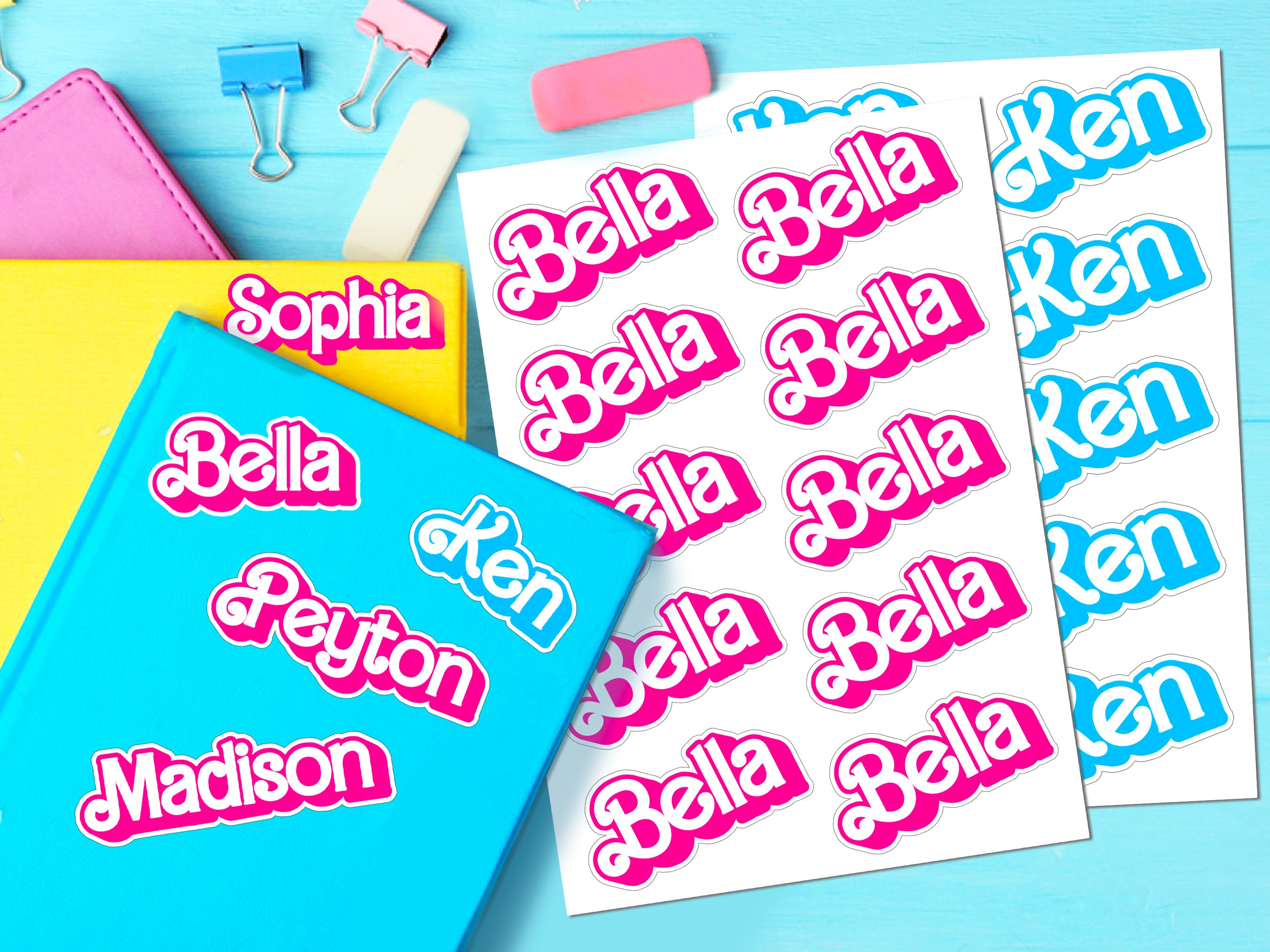 Barbie Name Tag Patch Costume Girl Badge Sign Dye Sublimation Iron