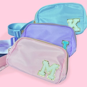 Personalized Nylon Fanny Pack: Custom Chenille Letter Belt Bag