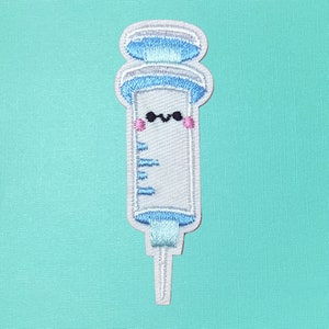 Nurse Patch, Embroidery Iron-On Patch, Medical Vaccine Patch