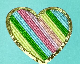 Rainbow Heart Patch – 6-delige Katoenen Strijk- Of Naaihartjes, Regenboogapplicatie Met Zwarte Rand, Voor Kledingreparatie, Jeans, Tassen, Hoeden, DIY Borduurwerk, 3,8 X 3,8 Cm