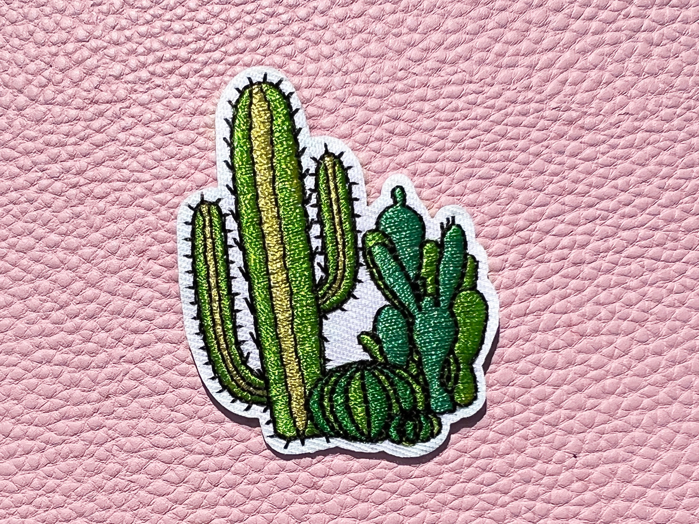 Visit to Buy] PF Cactus Embroidered Patches for Clothes DIY Iron On Patch  Stripes Applique Accessories Decorat…