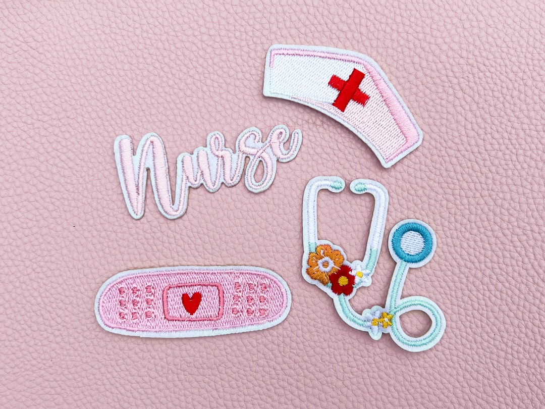 Nurse Scrubs Embroidery Iron on Patches Nurse Gift Ironon Etsy