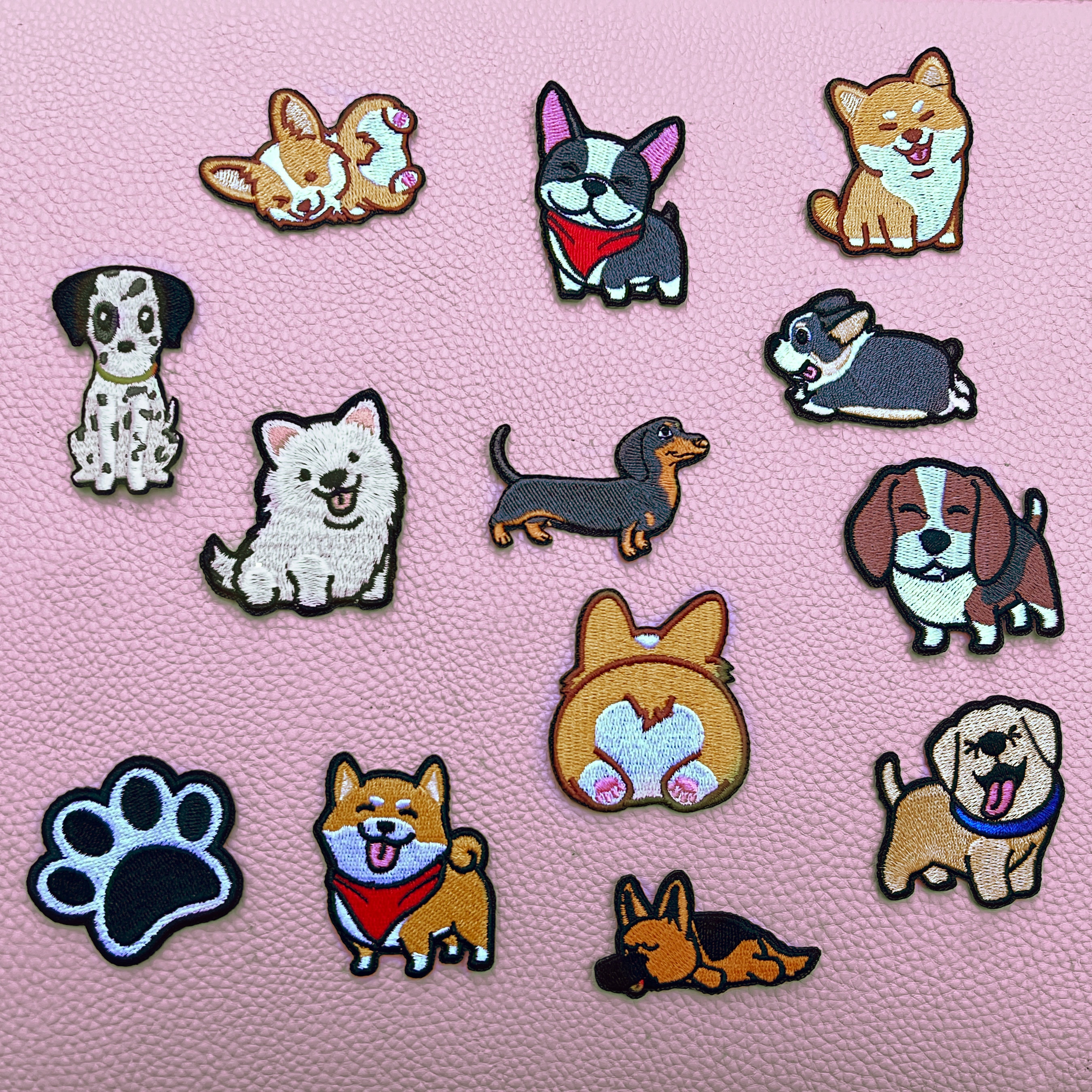 VILLCASE 36 pcs Dog Head Cloth Patch Patches for Clothes sew on Badges  Fashion Patches Dog Iron on Patch Dog Applique Patches Embroidery Dog  Patches