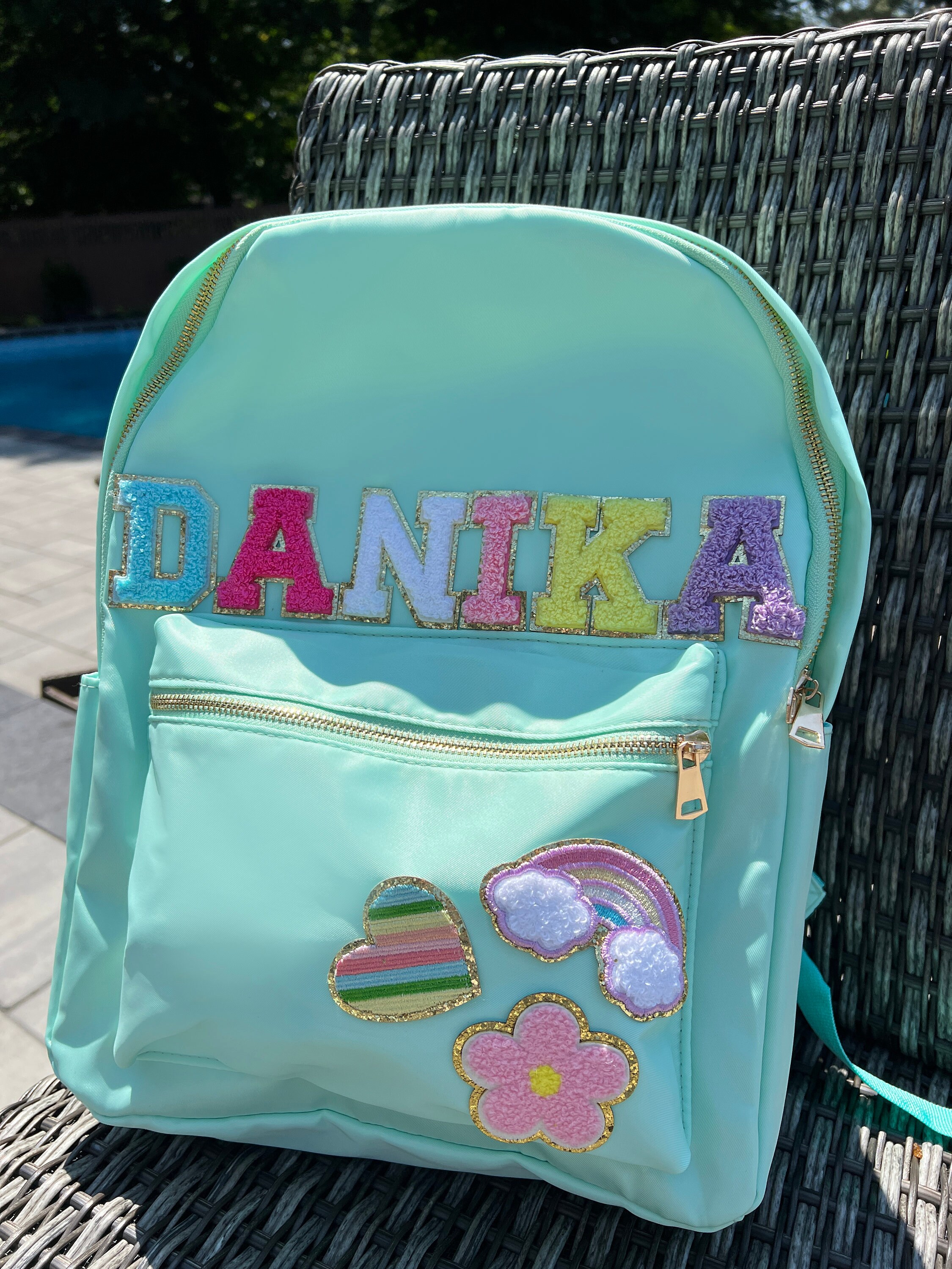 Personalized Backpack With Patches, Custom Kids School Bag, Chenille ...